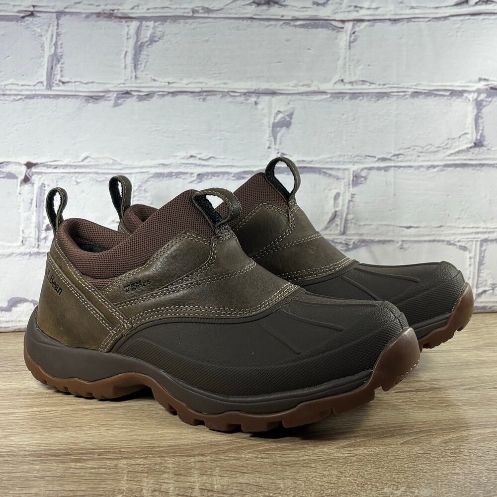 LL Bean Storm Chaser Tek 2.5 Slip On Waterproof Olive Ankle Boots Men's Size 10